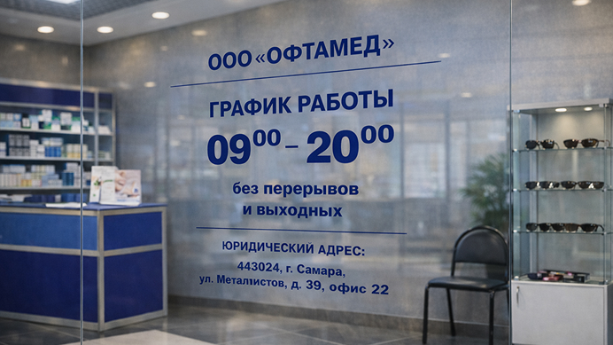 Режим работы наклейка